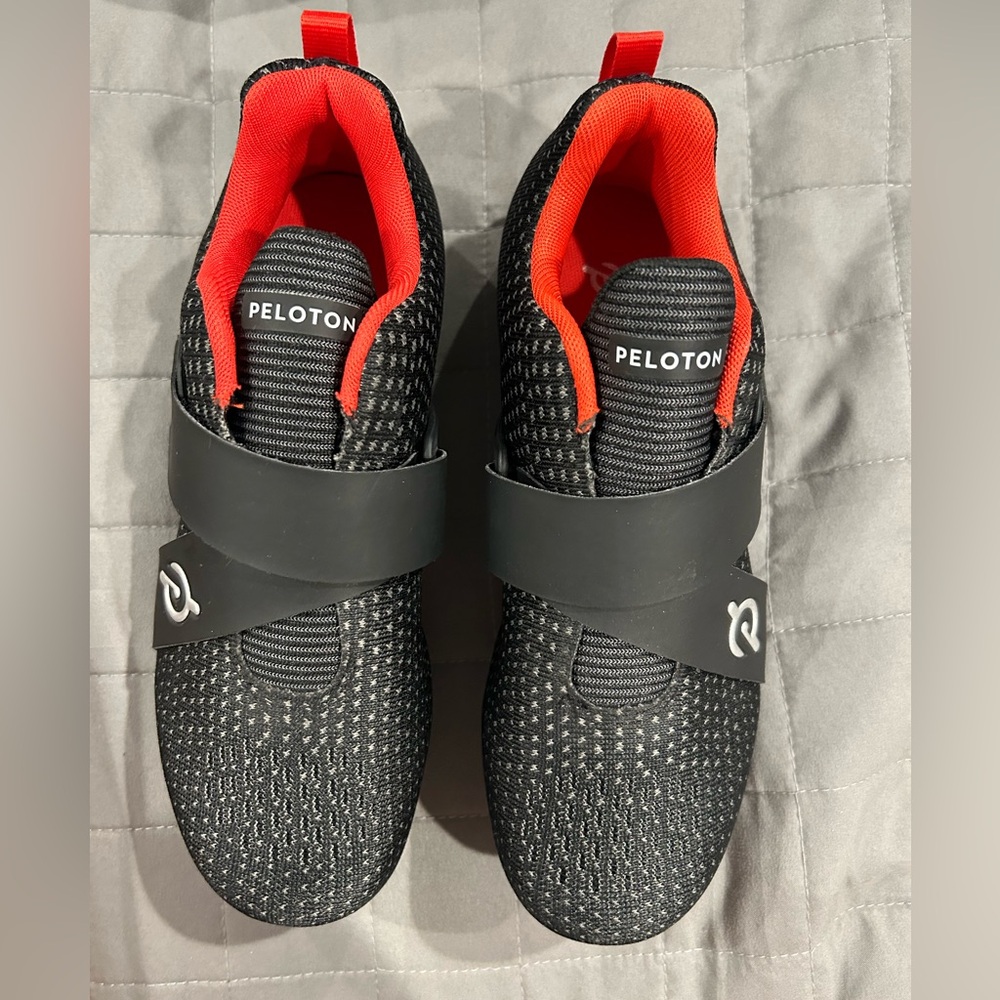 Peloton Black and Red Indoor Cycling Shoes